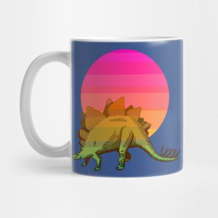 Stegosaurus at sunset Mug